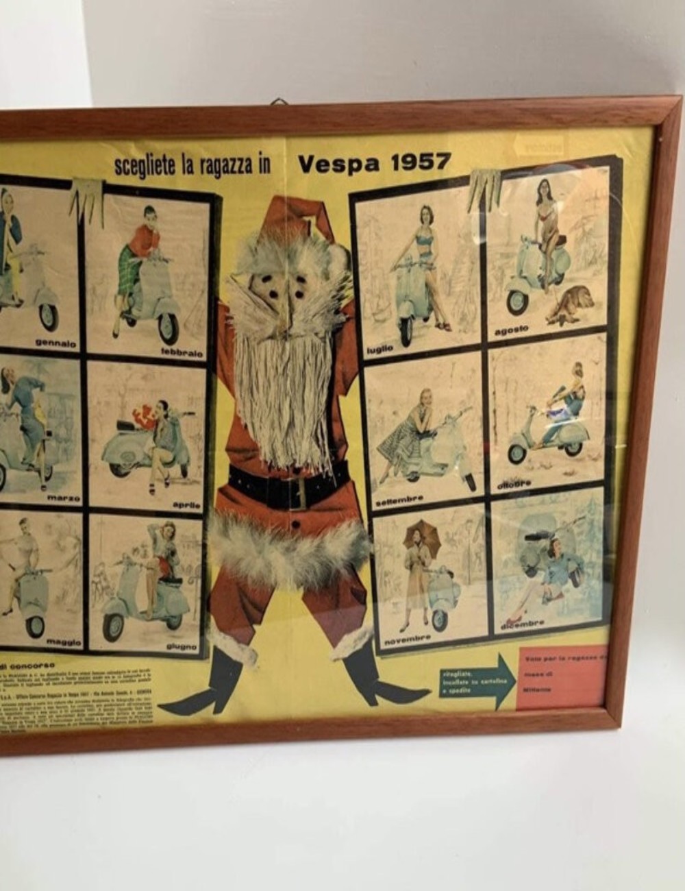 Quadro Vespa 1957. Dimensioni  53 cm x 37 cm