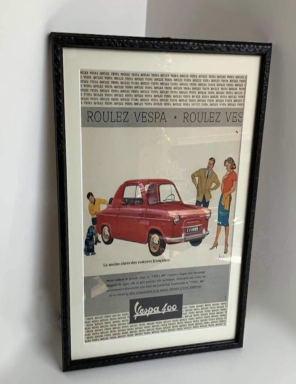 Quadro Vespa 400. Dimensioni 30 cm x 41 cm