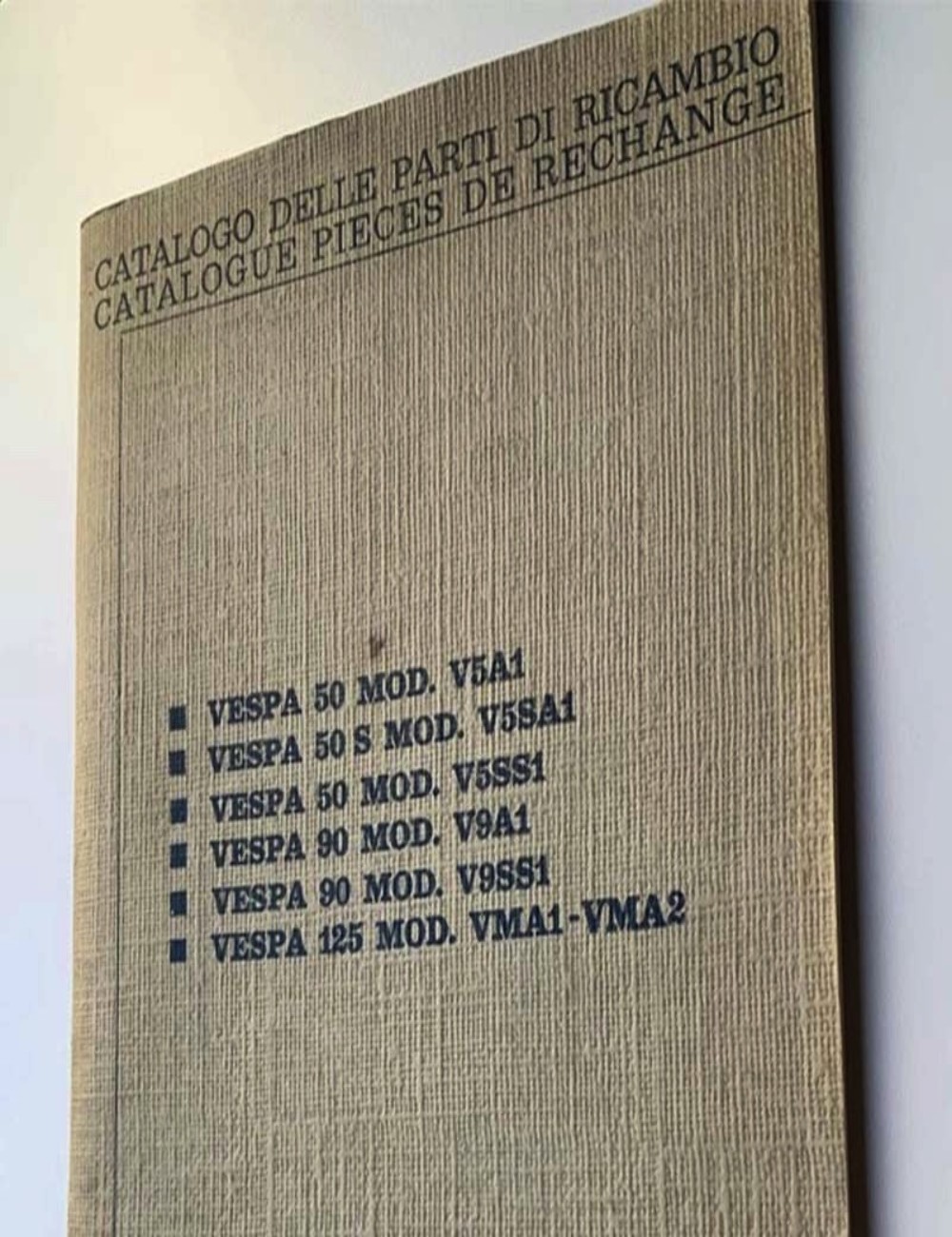 Catalogo parti di ricambio Vespa