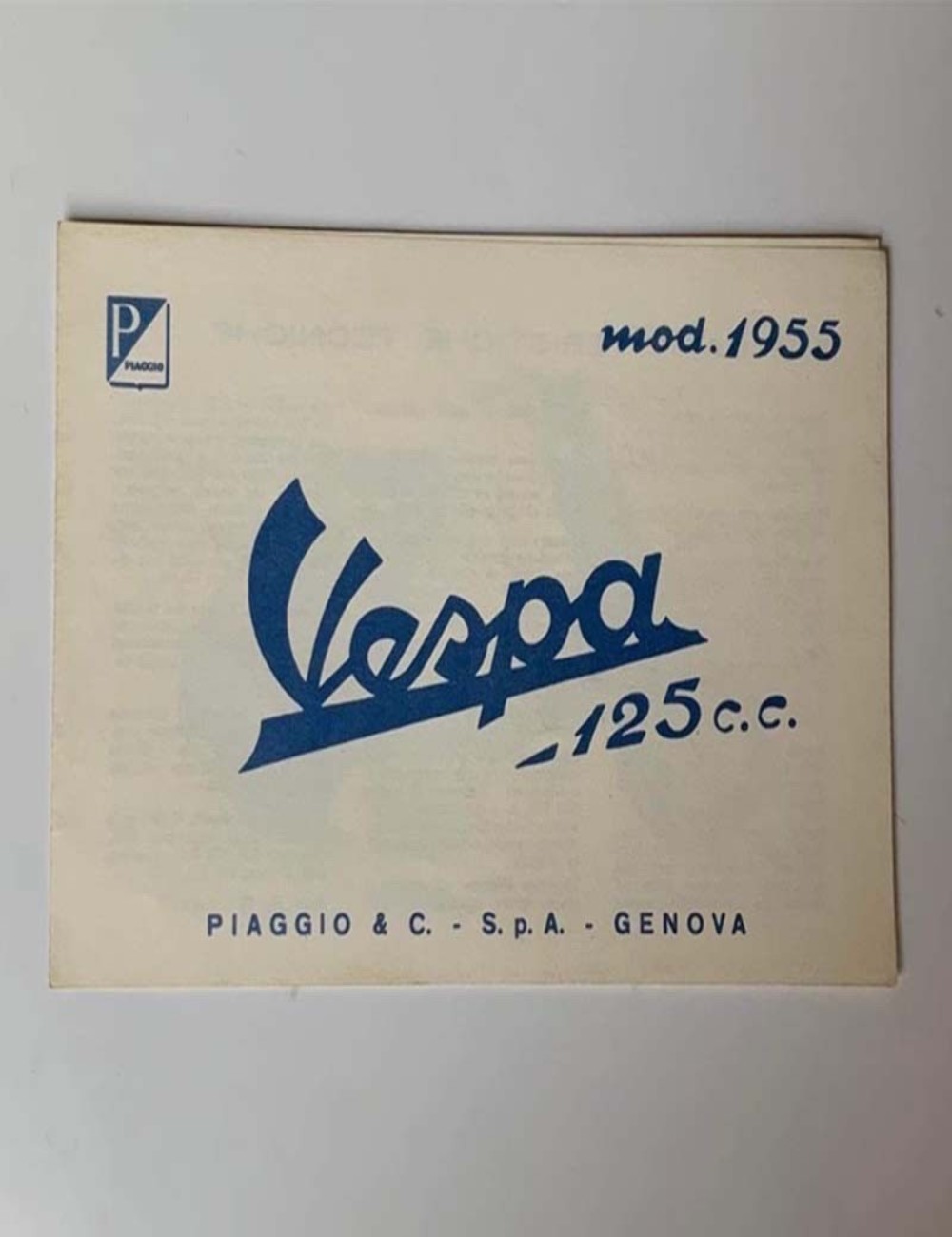 Manuale Vespa 125 c.c.