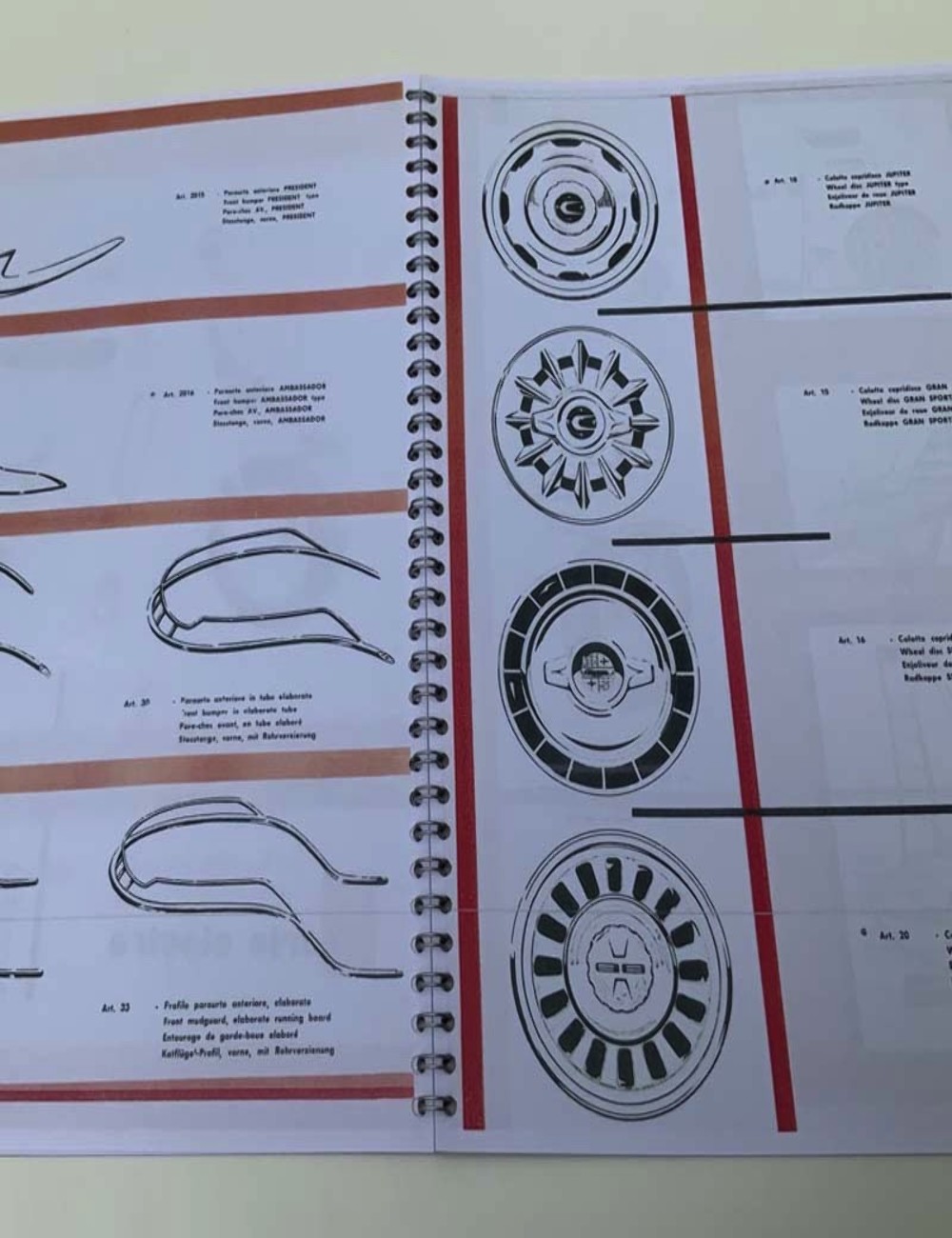 Copia catalogo accessori Lambretta 1960