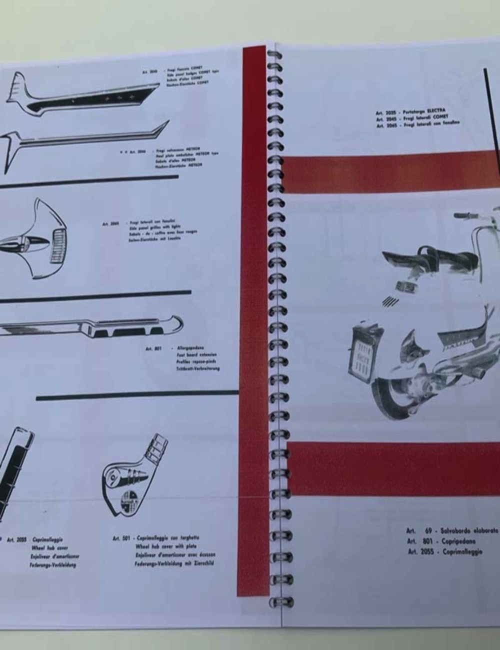 Copia catalogo accessori Lambretta 1960