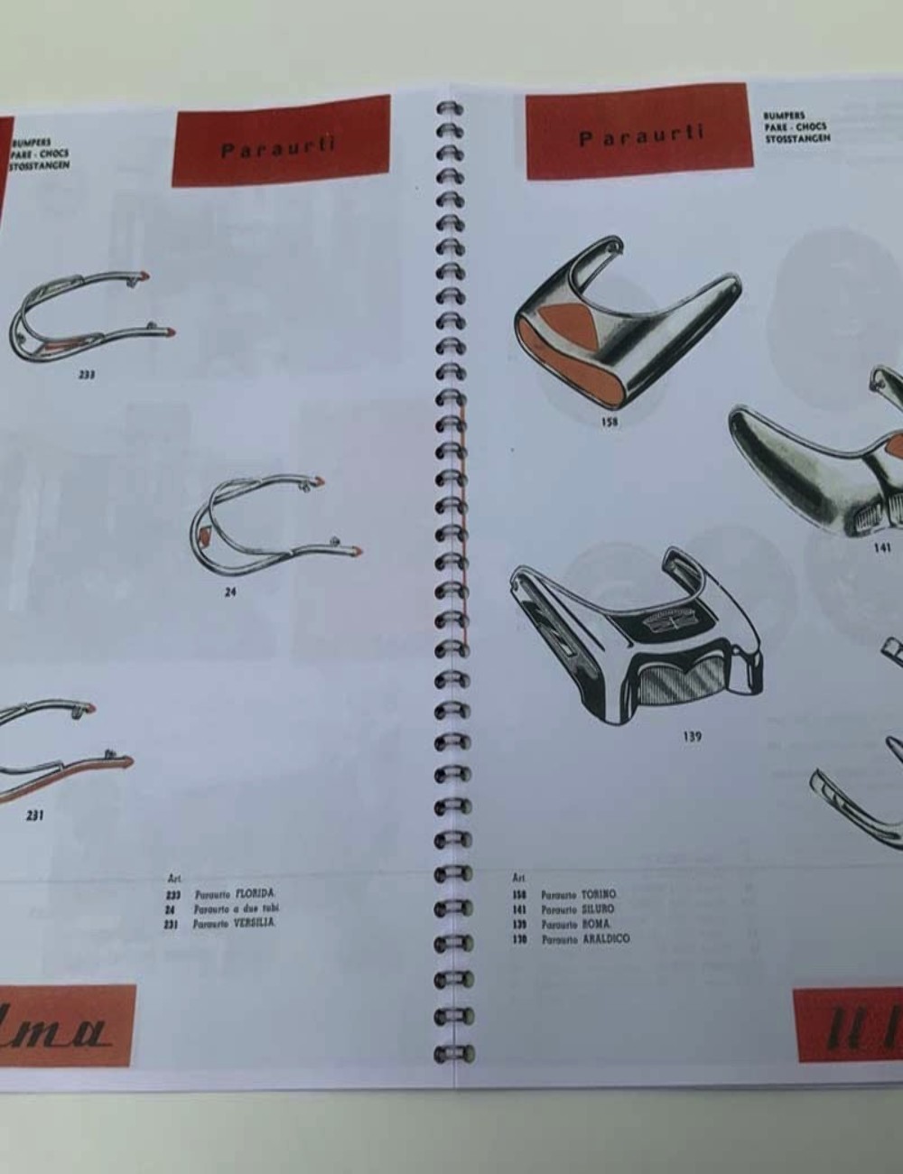 Copia catalogo accessori Vespa 1960
