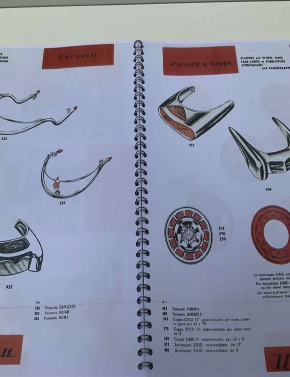 Copia catalogo accessori Lambretta 1960