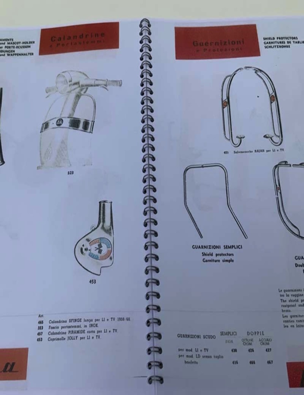 Copia catalogo accessori Lambretta 1960