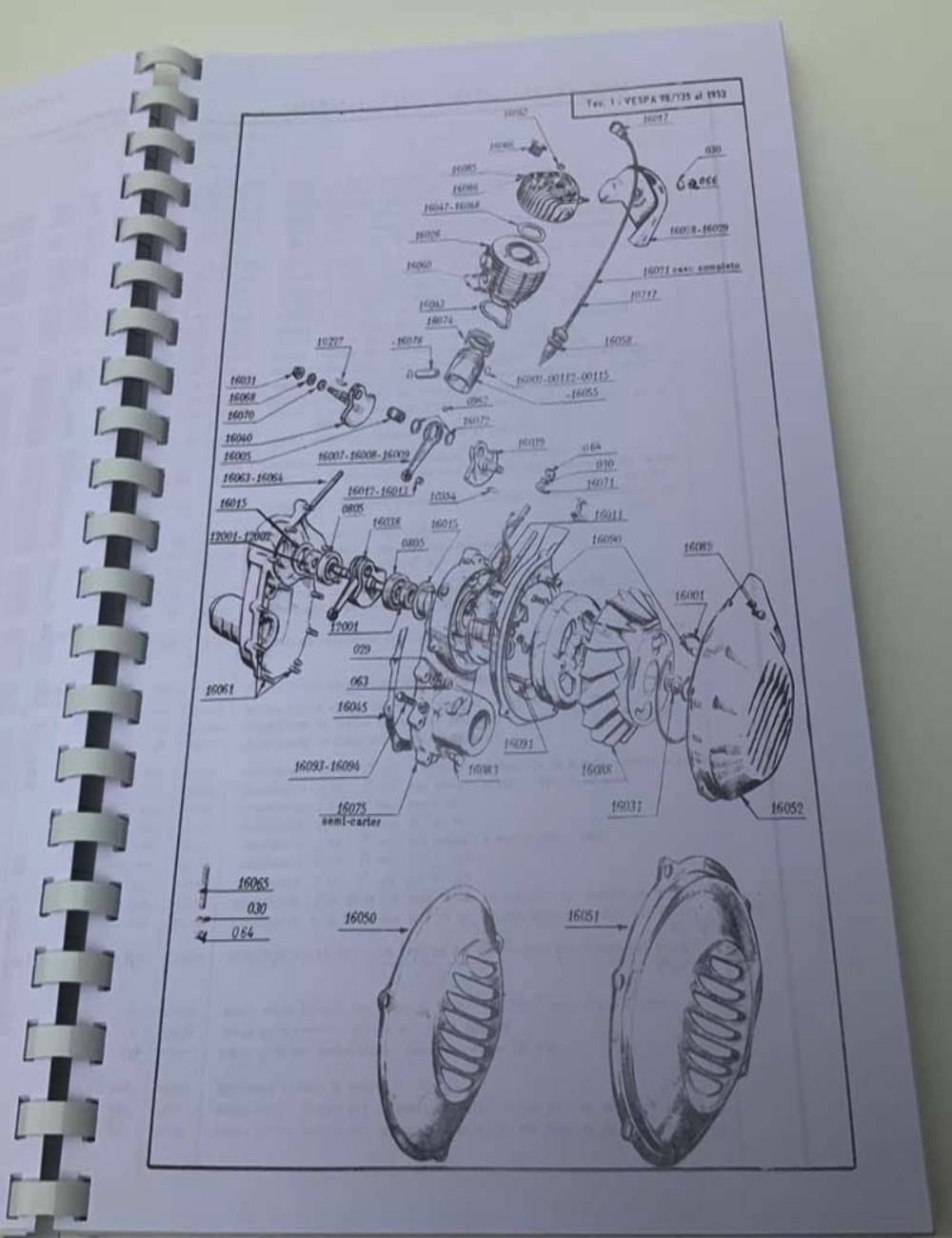 Copia catalogo ricambi adattabili a Vespa 125- 150 GS, Motofurgone Ape 125- 150 e 150|C