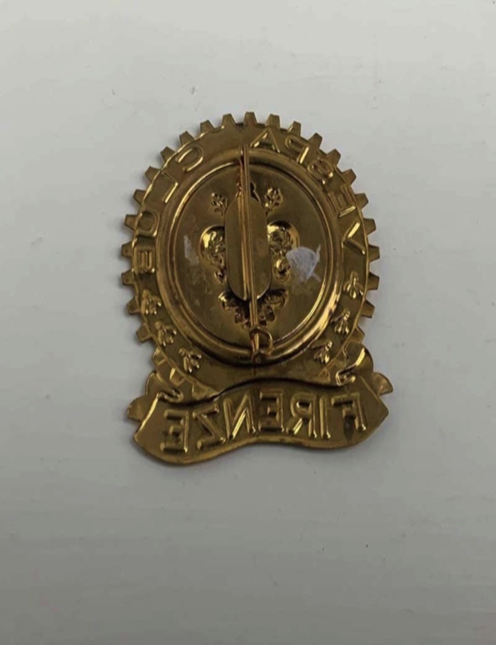 Spilla Vespa Club Firenze. Dimensioni 7 cm x 6 cm