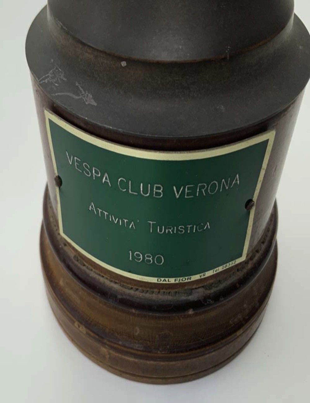 Trofeo Vespa Club Verona 1980. Dimensioni 30 cm