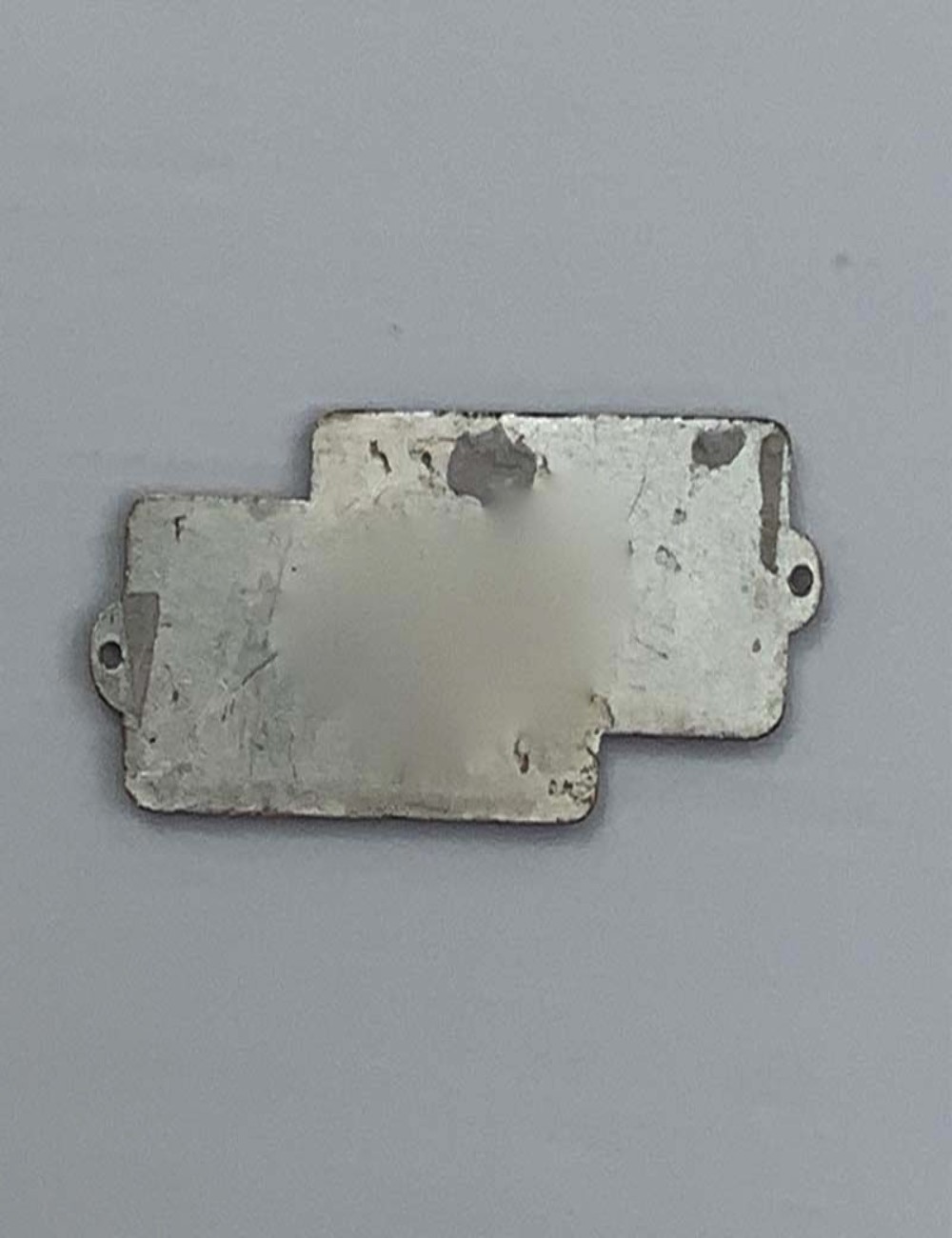Placca San Cristoforo. Dimensioni: 4,8 x 2 cm