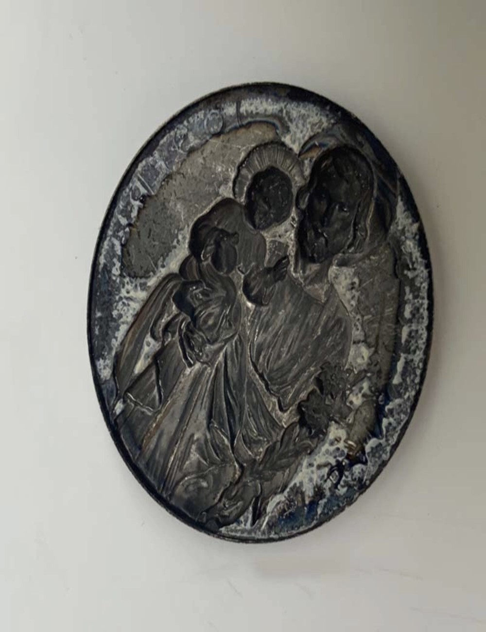 Placca immagine sacra. Dimensione 4 cm x 4 cm