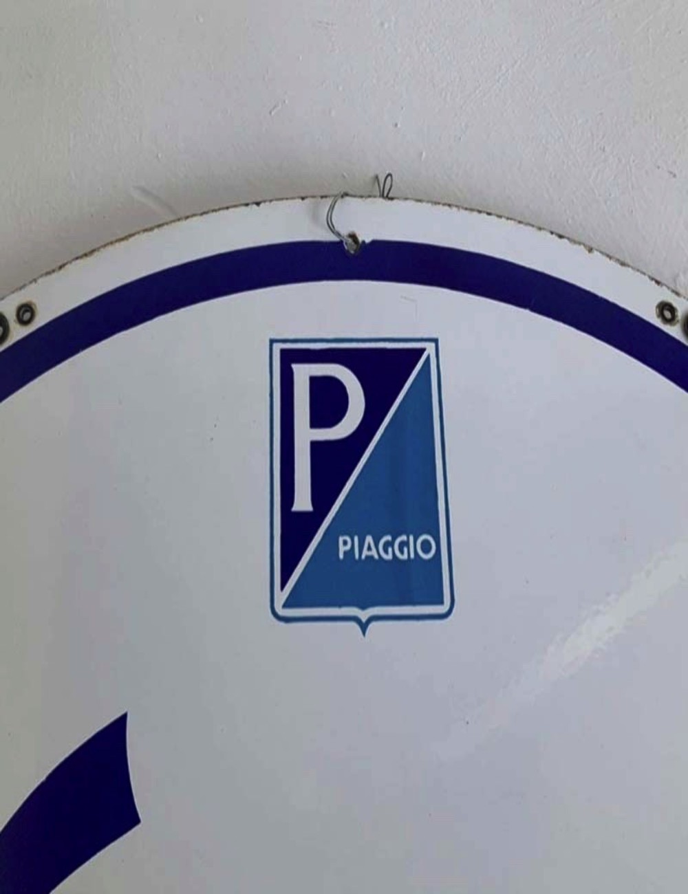 Tabella smaltata Vespa Service bifacciale