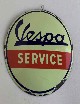 Tabella smaltata Vespa Service monofacciale
