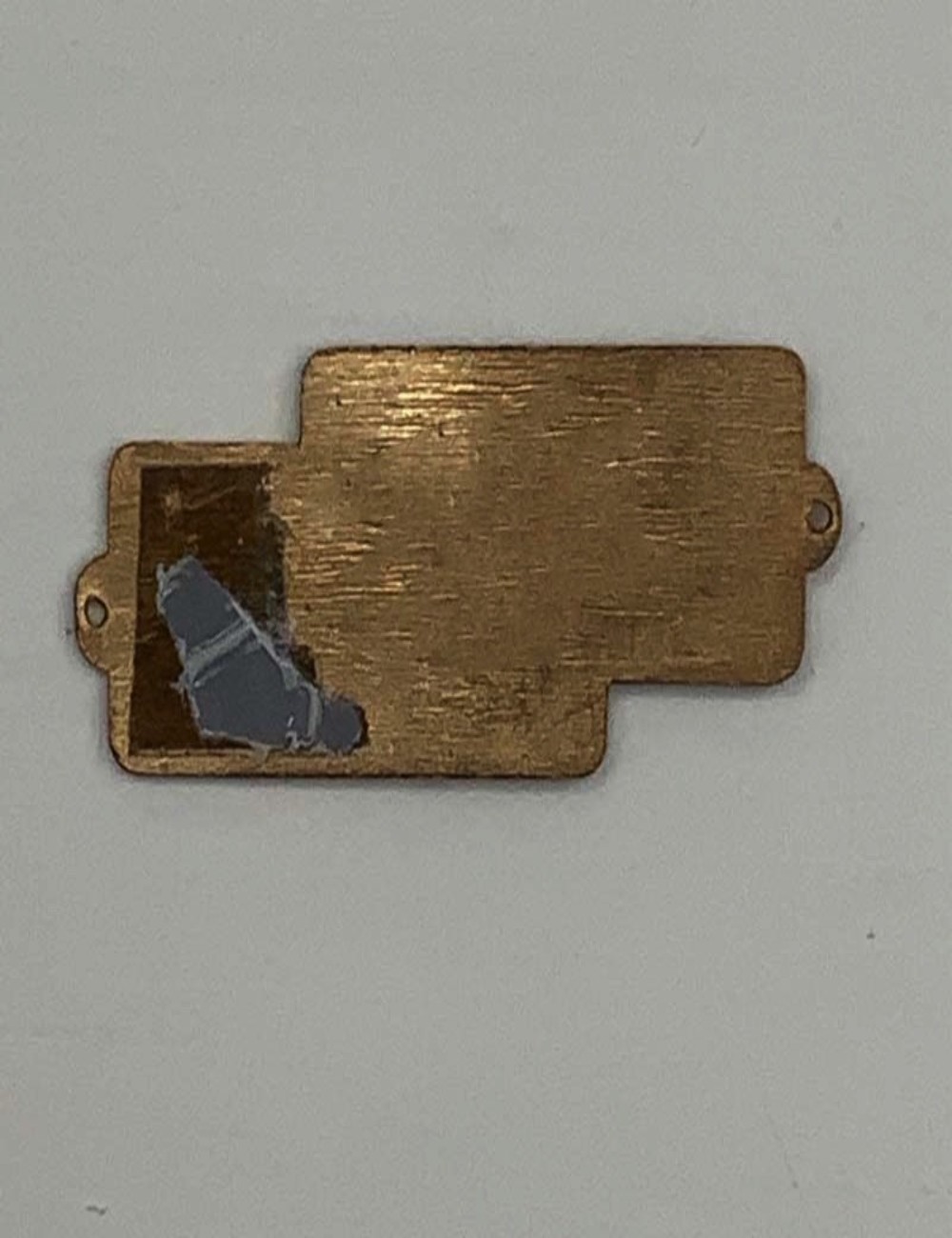 Placca San Cristoforo. Dimensioni: 5,2 cm x 1, 8 cm
