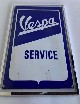 Tabella smaltata Vespa Service Denmark