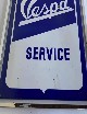 Tabella smaltata Vespa Service Denmark