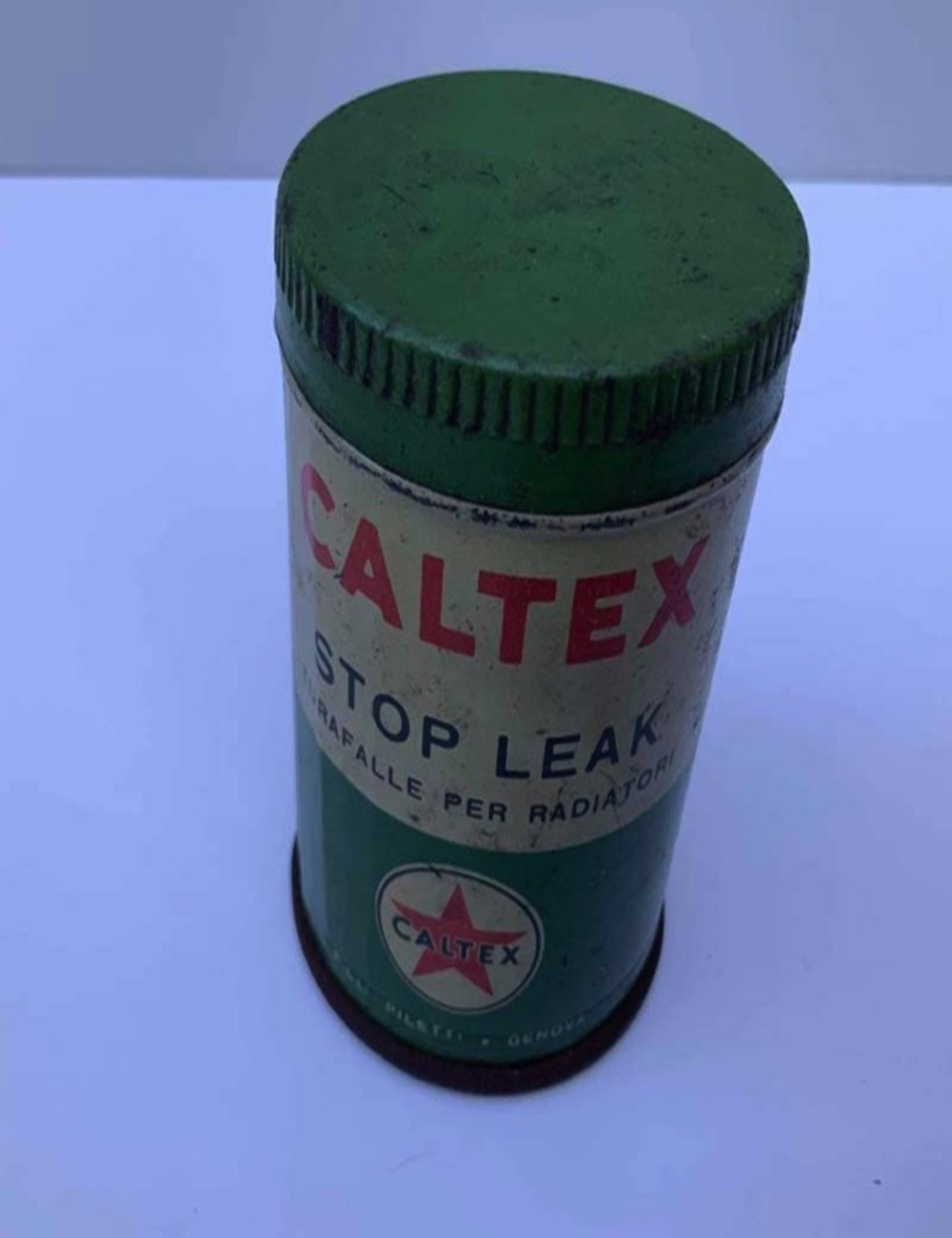 Lattina olio Caltex. Altezza 8cm