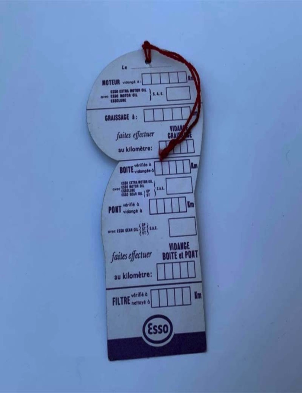 Gadget Esso. Dimensioni 13 cm x 6 cm
