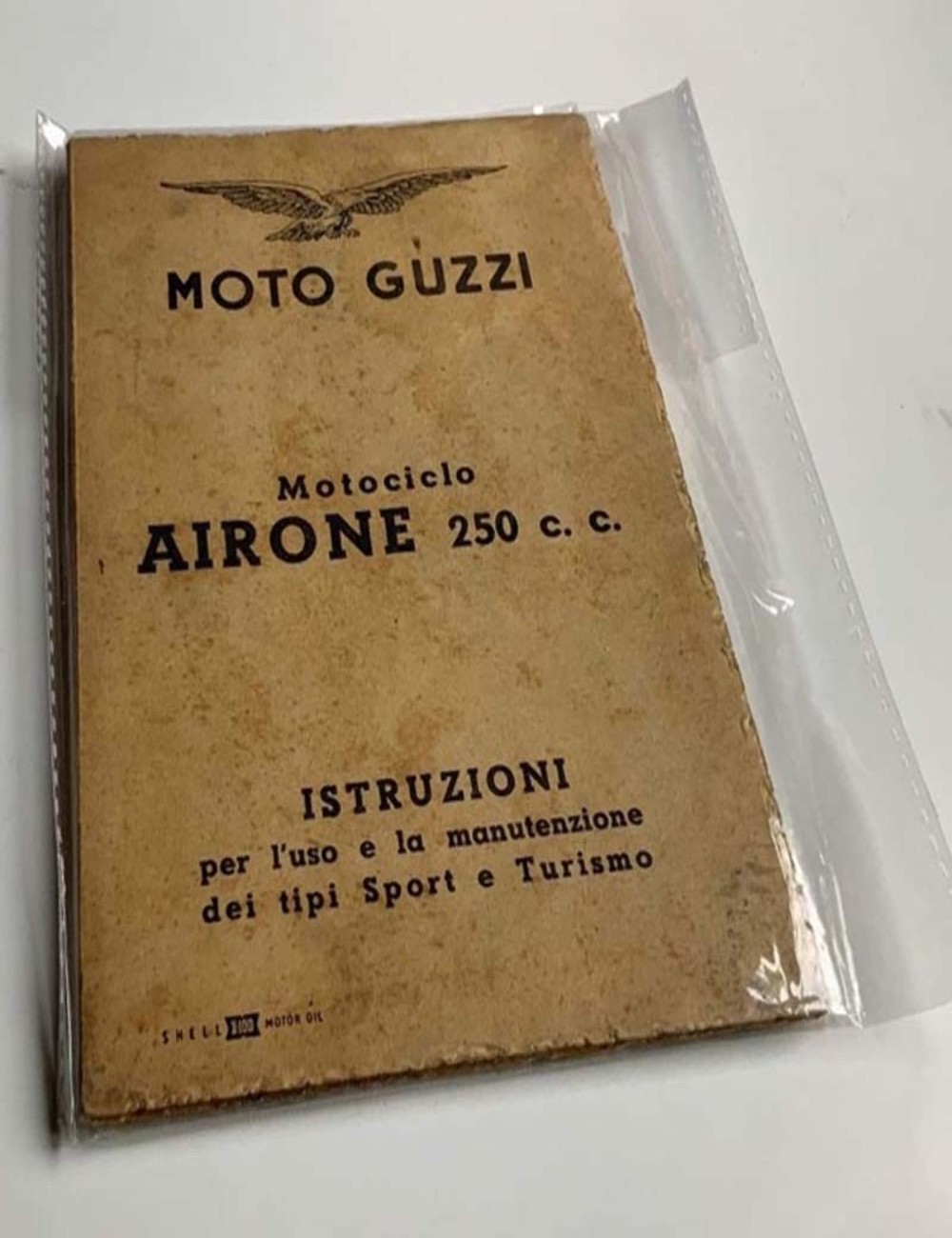 Istruzione per uso e manutenzione dei tipi sport e turismo Motociclo Airone 250 c.c.