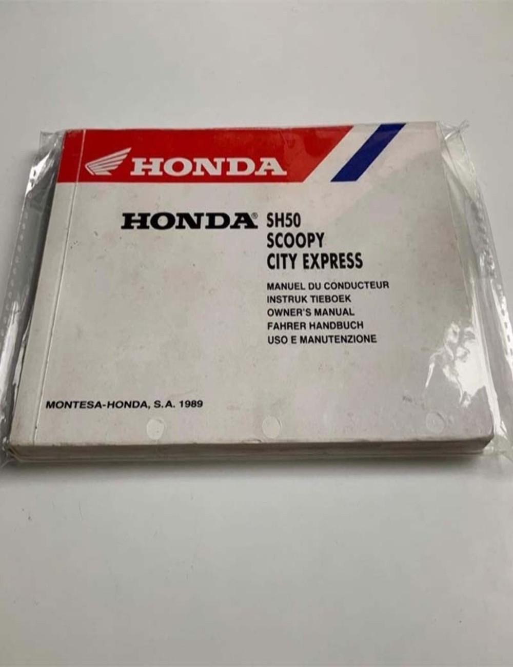 Owner's Manual Honda SH50 SCOOPY CITY EXPRESS