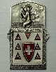 Placca San Cristoforo. Dimensioni 5,3 cm x 3,5 cm