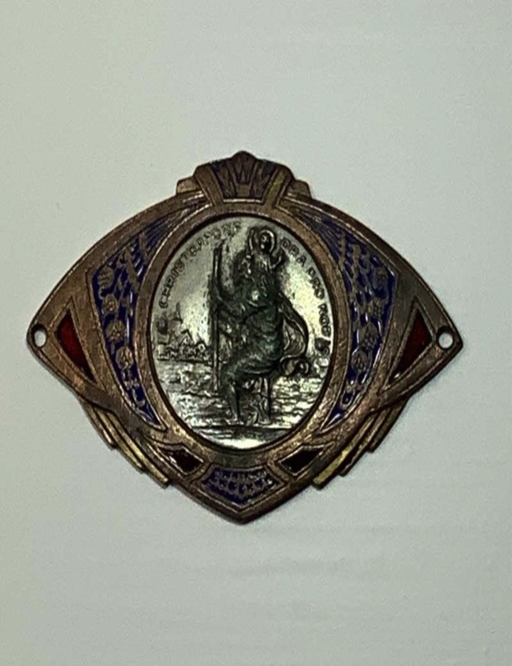San Cristoforo plaque. Dimensions 5.9 cm x 4 cm