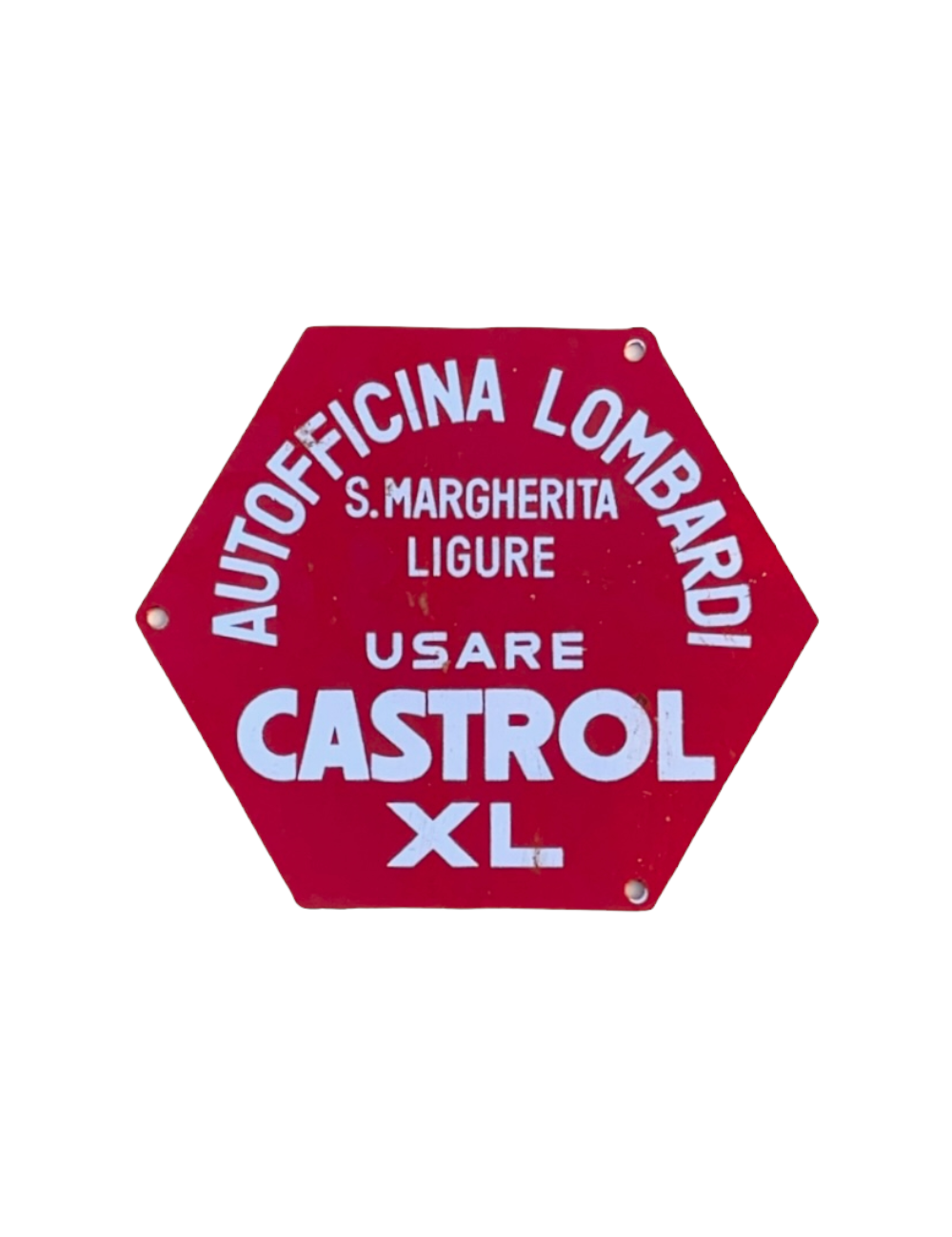 Targhetta concessionaria Castrol - Autofficina Lombardi