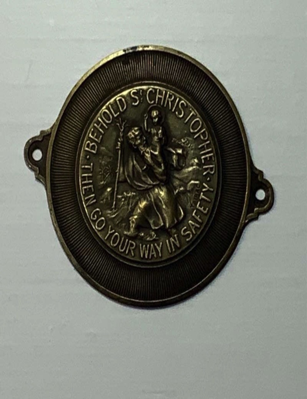 San Cristoforo plaque. Dimensions 6,6 cm x 5,3 cm